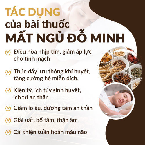 Công dụng bài thuốc Mất ngủ Đỗ Minh mang lại